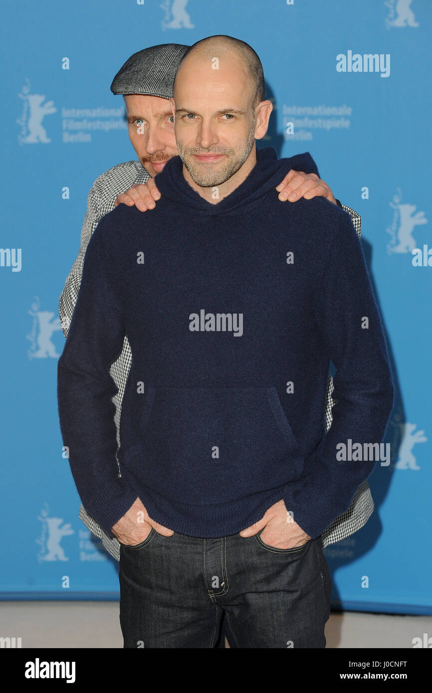 Jonny Lee Miller & Ewen Bremner assister à la T2 photo Trainspotting appel sur le 67e Berlinale Festival International du Film de Berlin. © Paul Treadway Banque D'Images