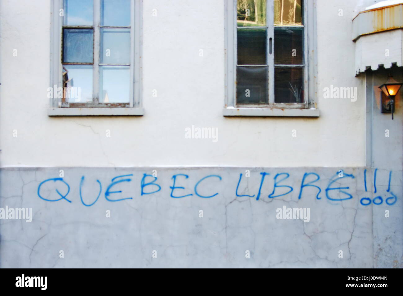 La promotion de l'indépendance du Québec Grafiti Banque D'Images