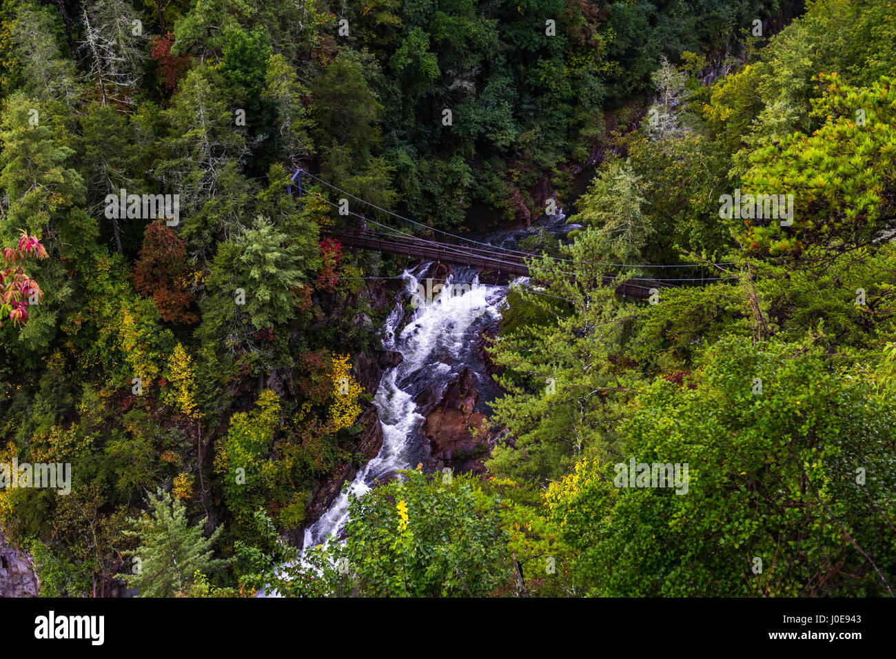 L'un des plus spectaculaires canyons de l'Est des États-Unis, est des Gorges de Tallulah deux milles de long et près de 1 000 pieds de profondeur. Banque D'Images