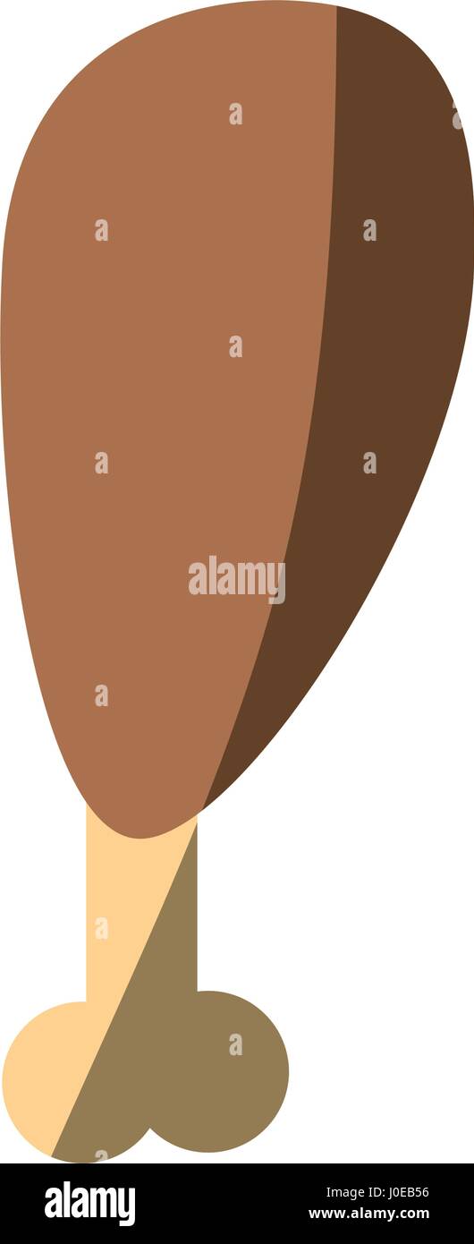 Thighchicken ombre grillé Illustration de Vecteur