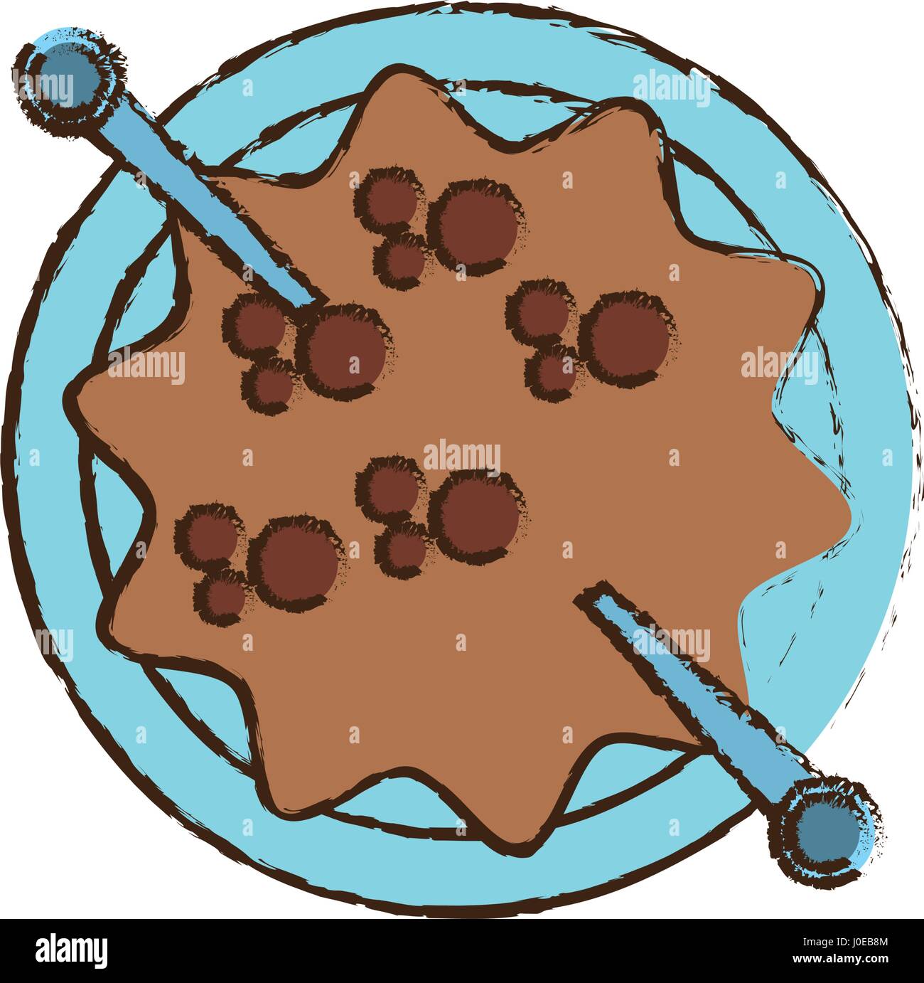 Tasse soda cola frais de paille Illustration de Vecteur