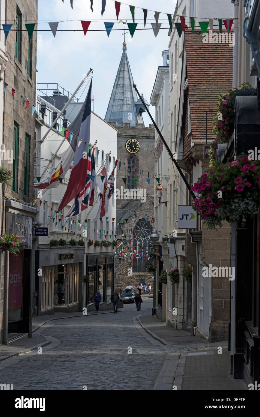 Guernsey St Peter Port Street Banque d'image et photos Alamy