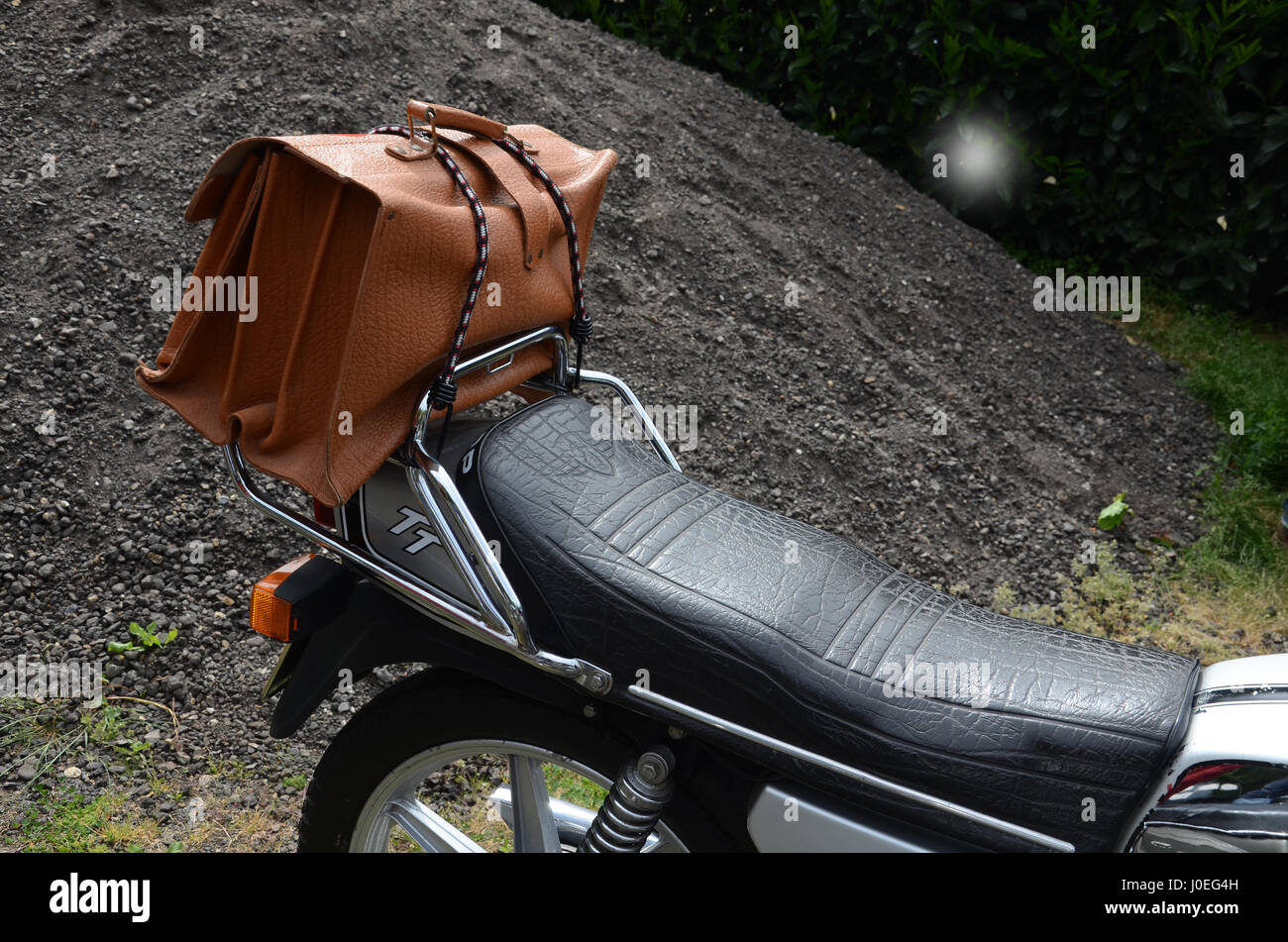 Rouleau classique sur 60 cas de cyclomoteurs Zundapp Banque D'Images