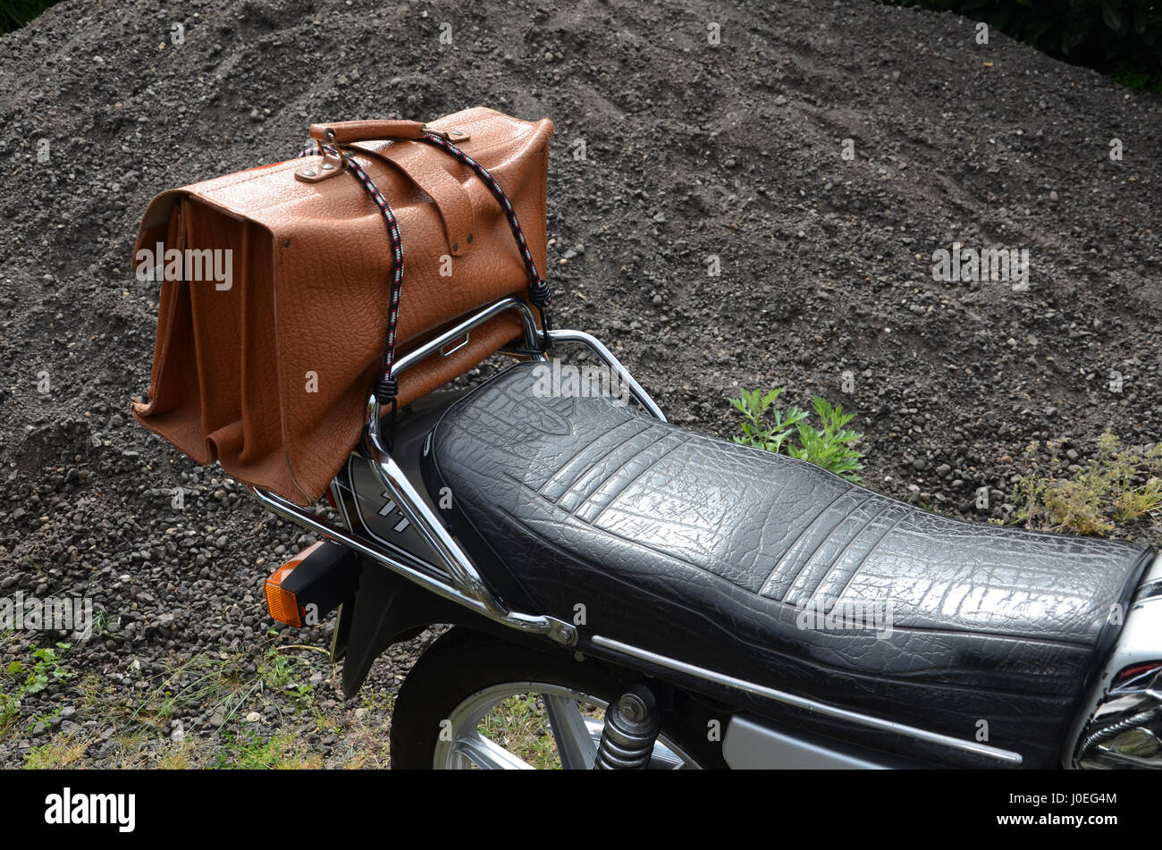 Rouleau classique sur 60 cas de cyclomoteurs Zundapp Banque D'Images