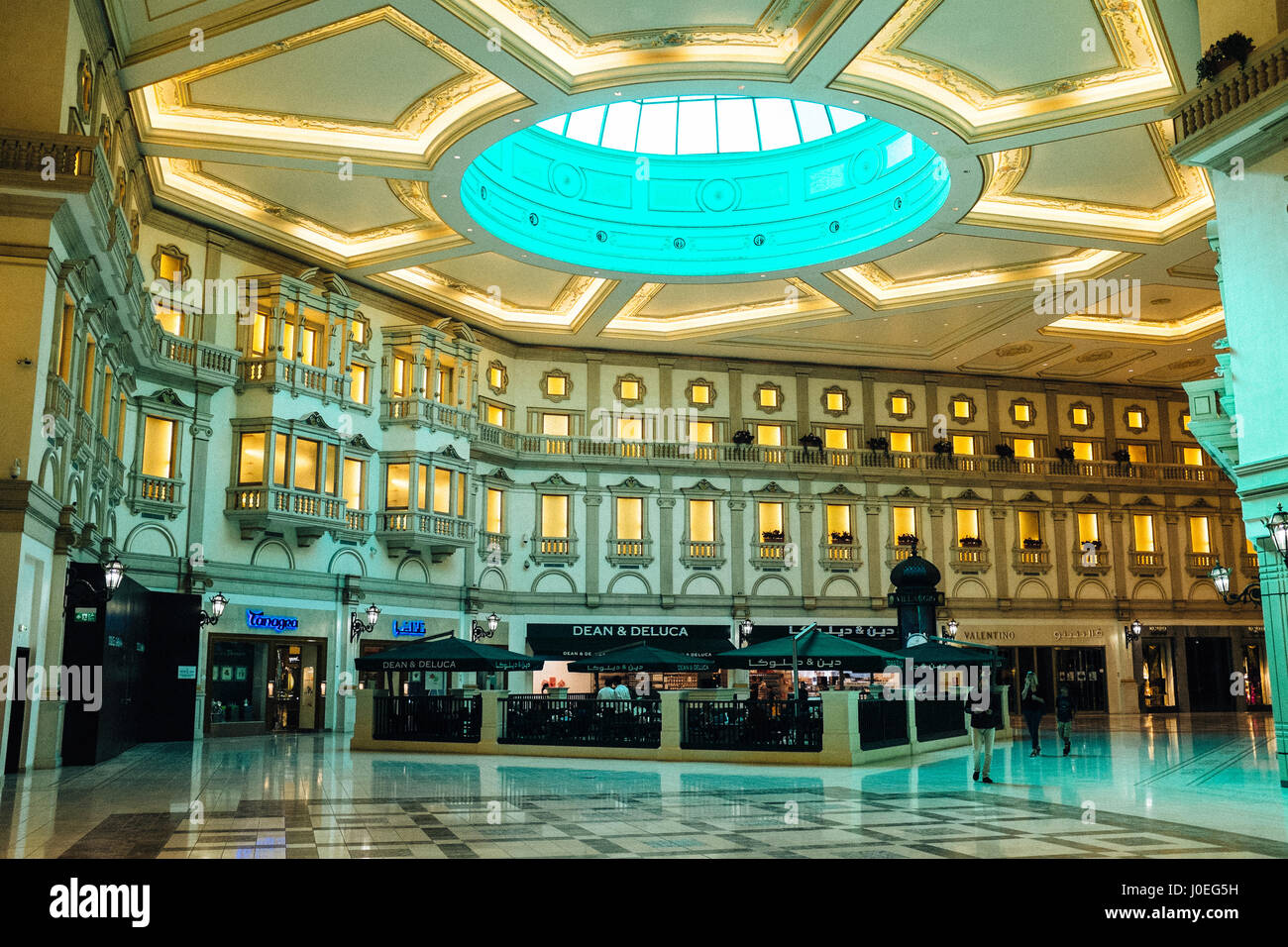 Le thème de l'Italienne Villaggio Mall de Doha, au Qatar. Banque D'Images