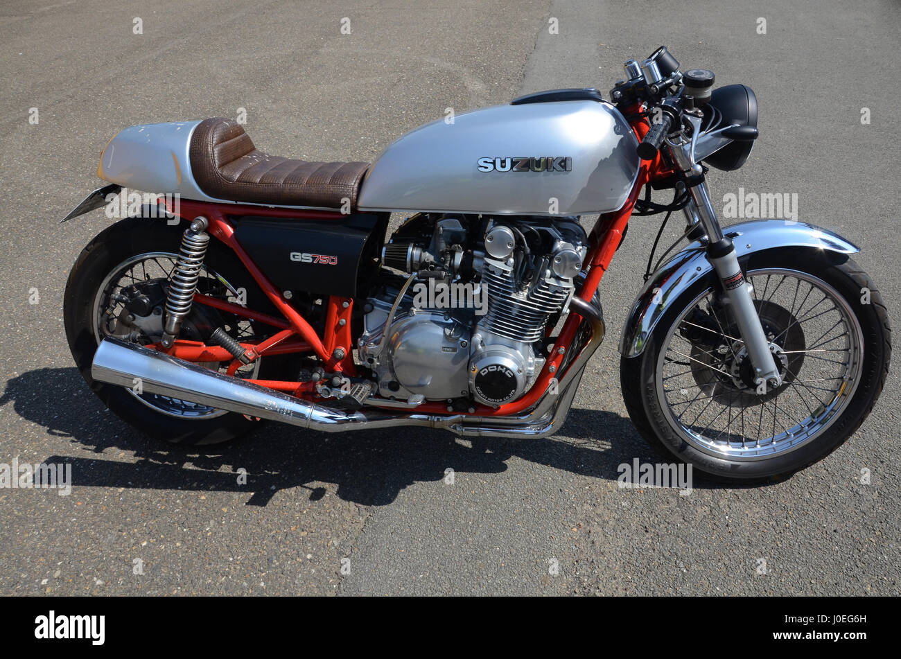 Moto Suzuki GS750 Banque D'Images