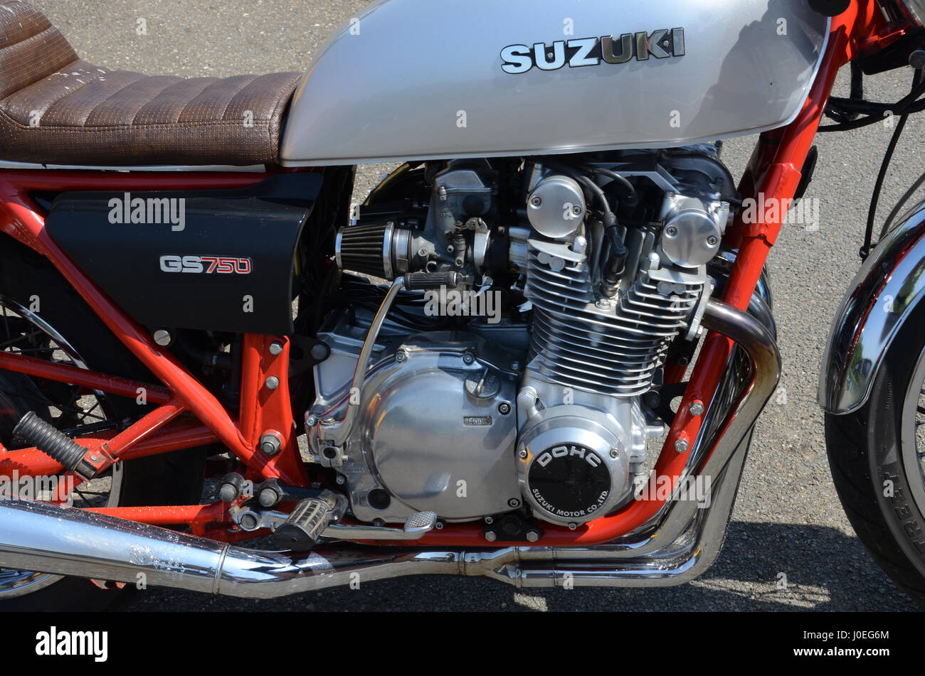 Moto Suzuki GS750 Banque D'Images