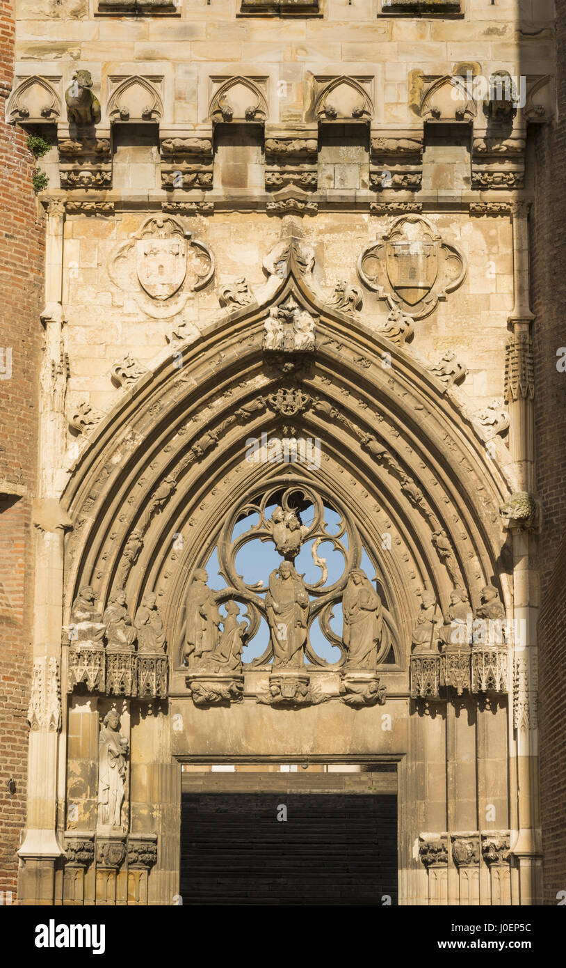 La France, Albi, la cathédrale, l'entrée principale, S porche Banque D'Images