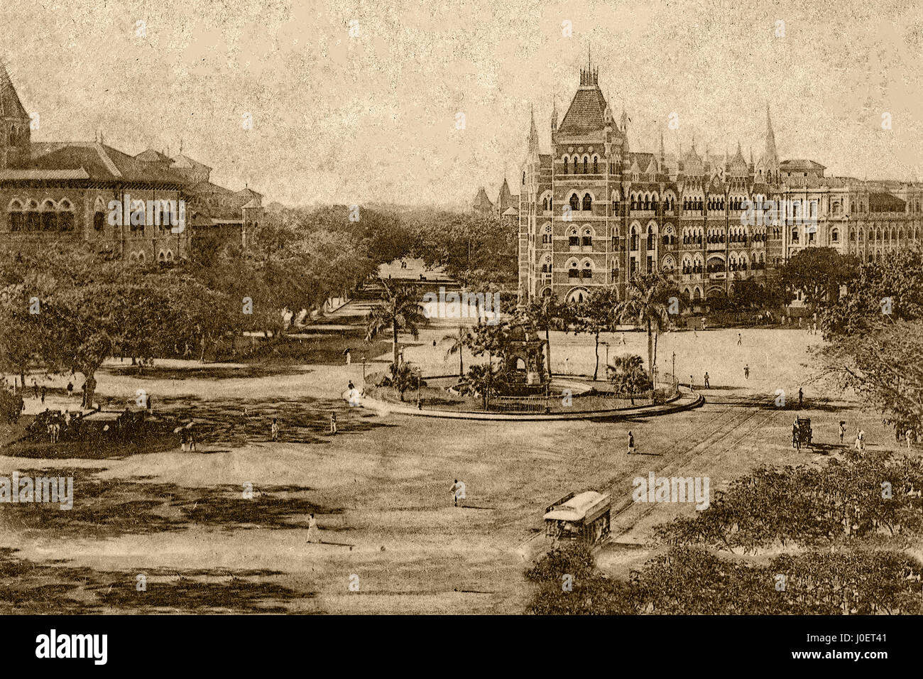 Vintage 1900s photo de esplanade road, Mumbai, Maharashtra, Inde, Asie Banque D'Images