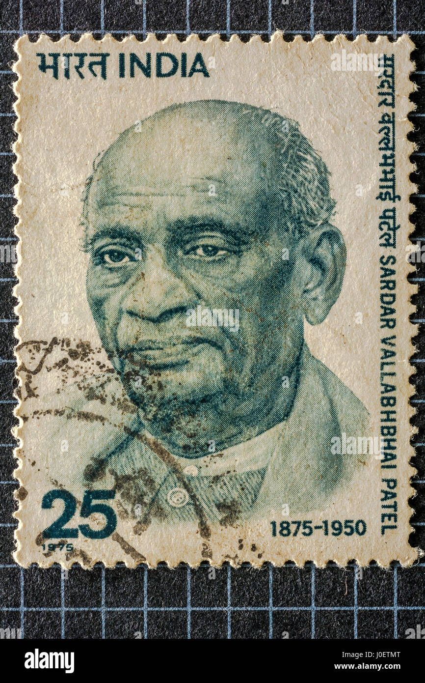 De Sardar Vallabhbhai Patel, timbre-poste, l'Inde, l'Asie Banque D'Images