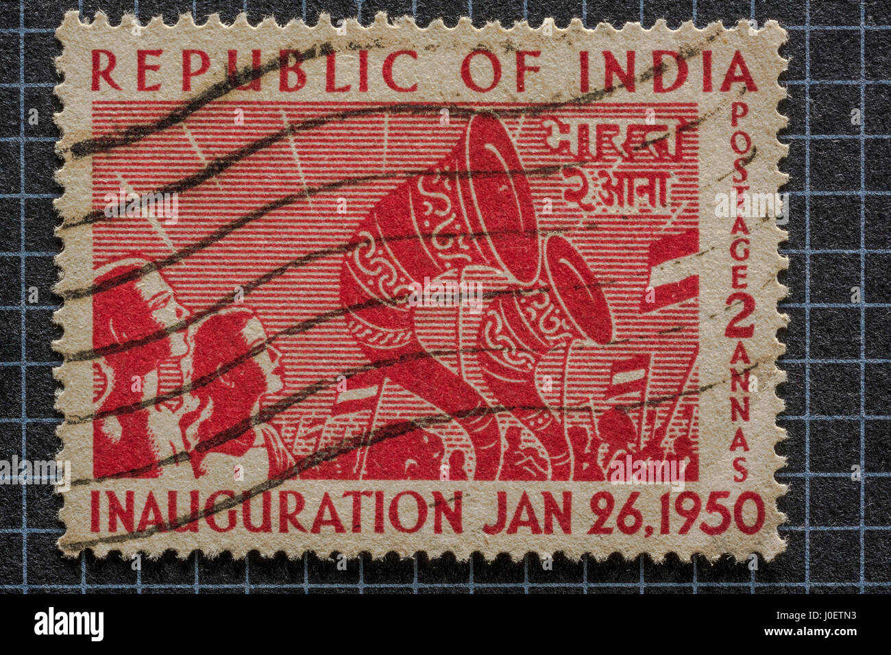 Inauguration Inde République, des timbres, de l'Inde, l'Asie Banque D'Images