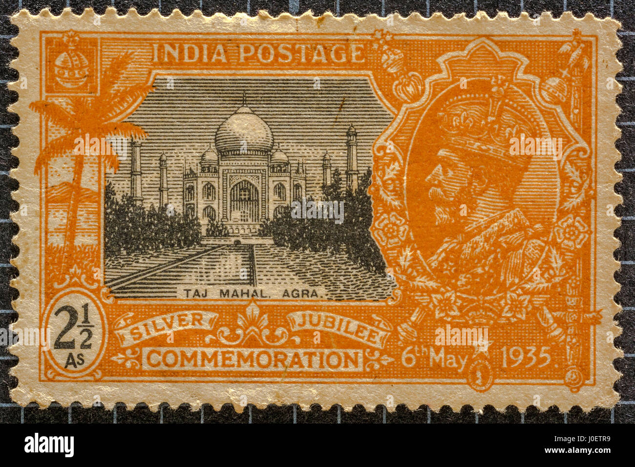 Taj Mahal, Agra, timbres, Inde, Asie Banque D'Images