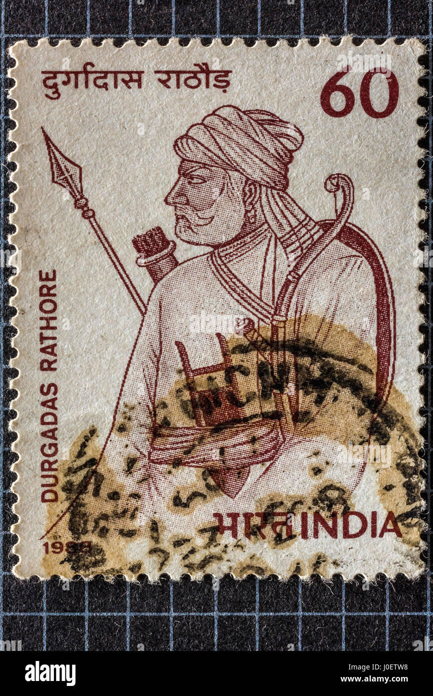 Durgadas rathore, timbres, Inde, Asie Banque D'Images