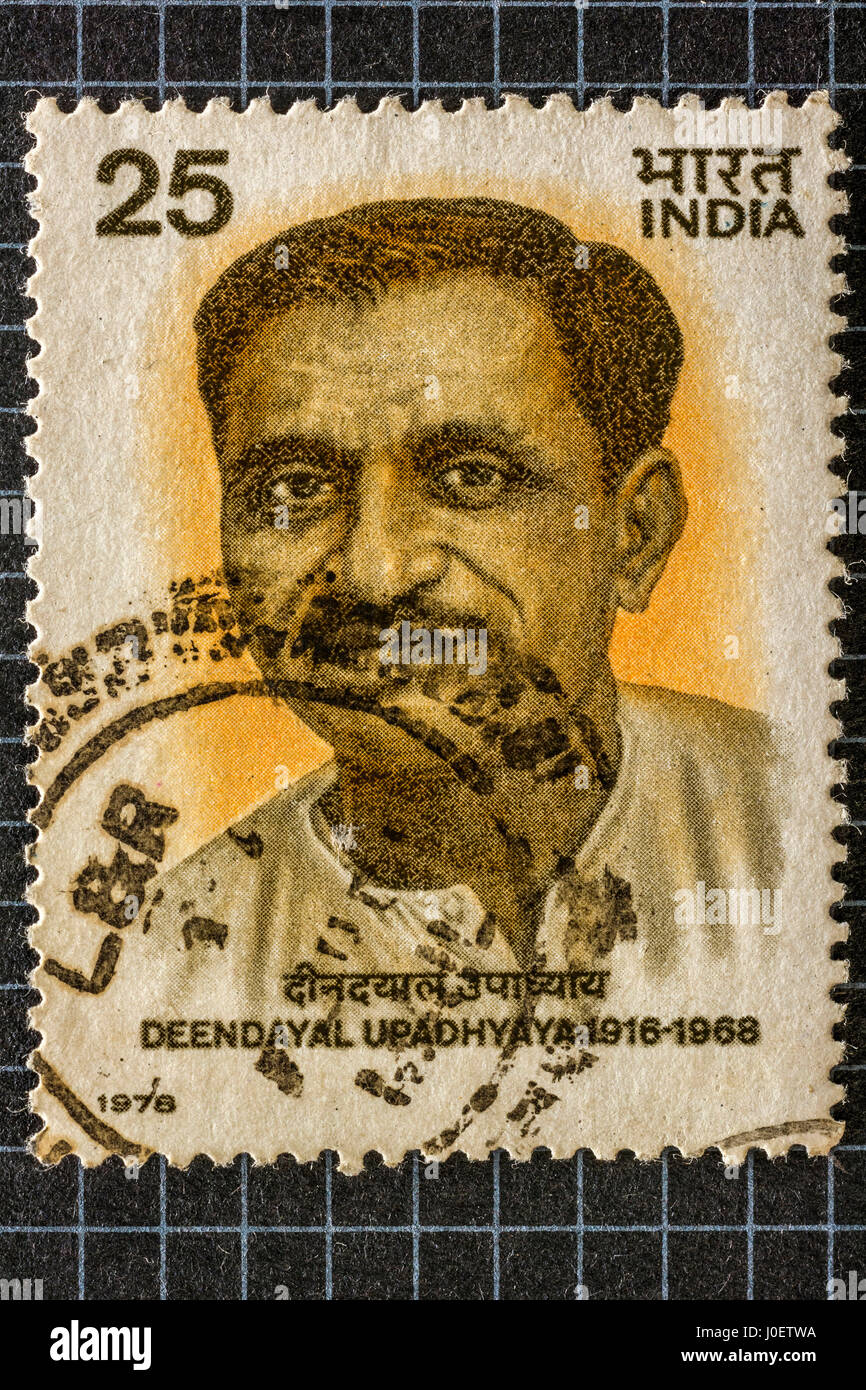 Deen dayal upadhyaya, timbres, Inde Banque D'Images