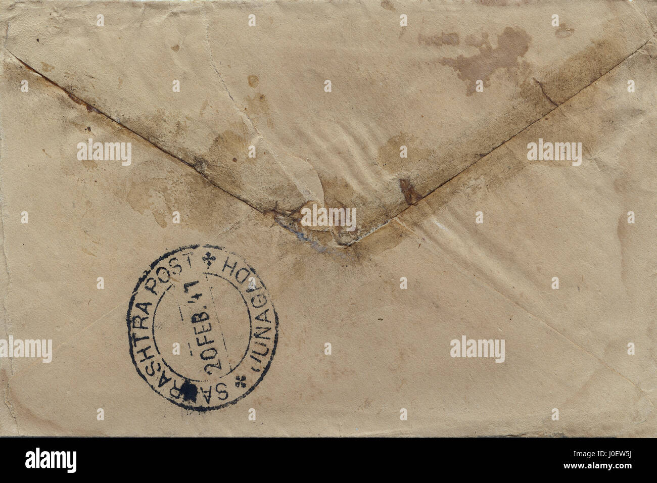 Post de Saurashtra junagadh, timbres, Inde, Asie Banque D'Images