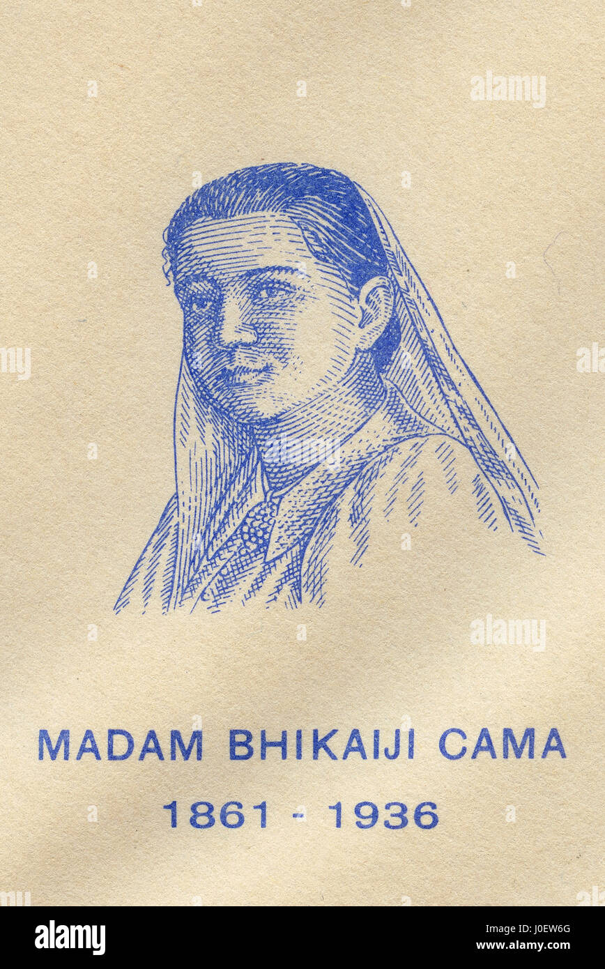 Enveloppe premier jour de madame bhikaiji cama, Inde, Asie Banque D'Images