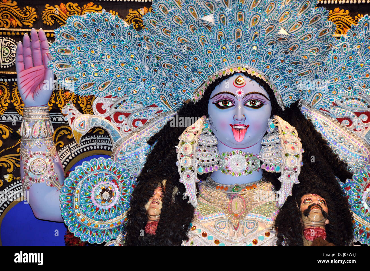 Fête de la déesse kali, kolkata, bengale occidental, inde, asie, festivals indiens Banque D'Images Fête de la déesse kali, kolkata, bengale occidental, inde, asie, festivals indiens Banque D'Images