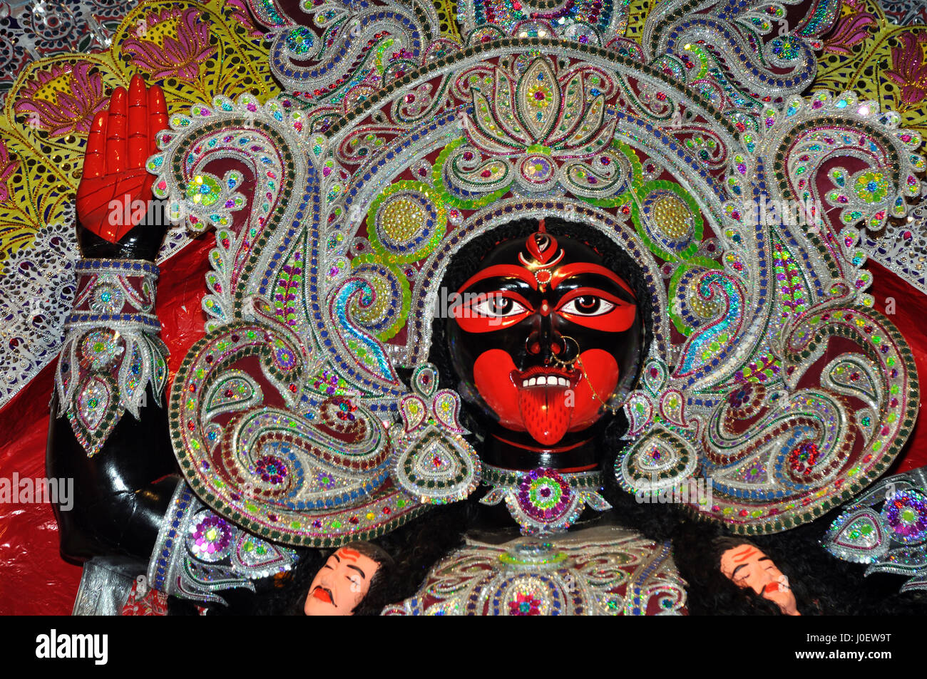 La Déesse Kali festival, Kolkata, Bengale occidental, Inde, Asie Banque D'Images
