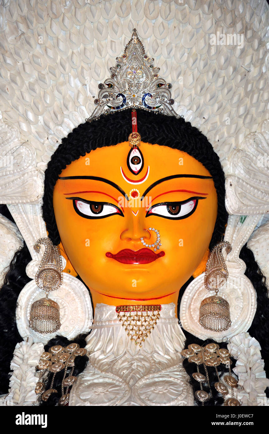 La Déesse Kali festival, Kolkata, Bengale occidental, Inde, Asie Banque D'Images
