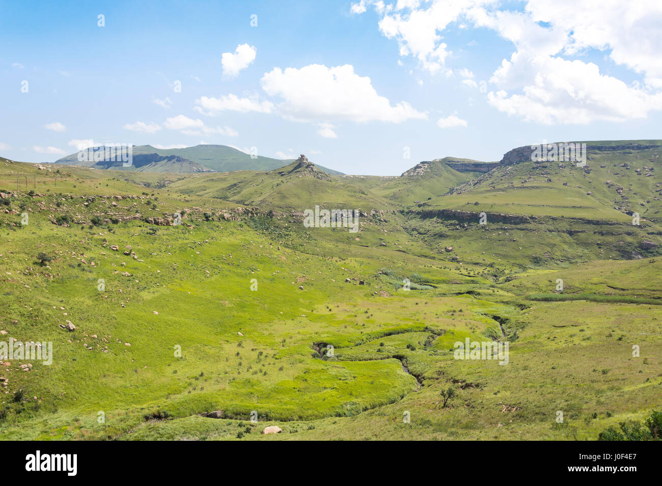 Paysage rocheux au Golden Gate Highlands National Park, la Province de l'État libre, République d'Afrique du Sud Banque D'Images