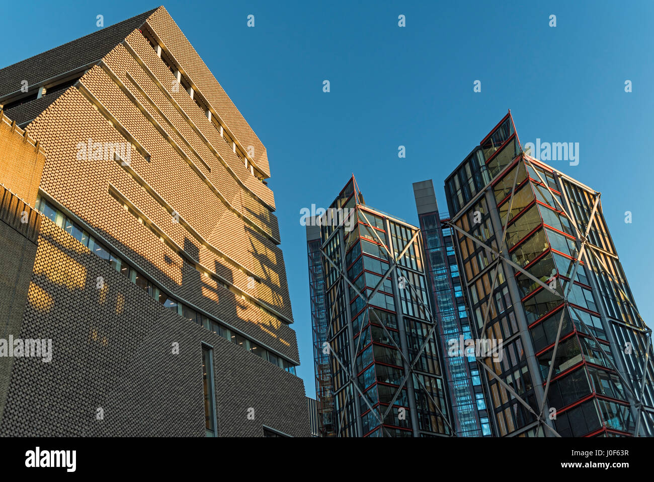 L'extension de la Tate Modern et Neo Bankside Apartments Southbank London UK Banque D'Images