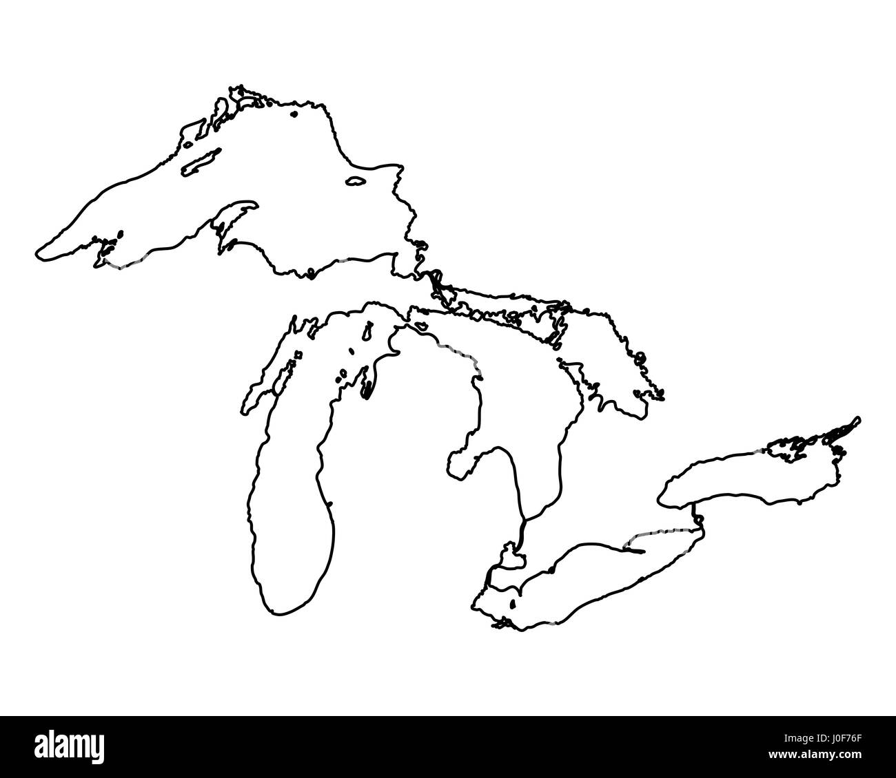 Plan de Great Lakes Banque D'Images
