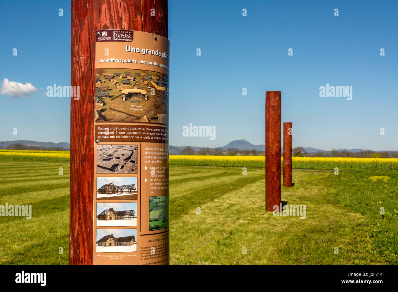 Oppidum gaulois de Corent, site archéologique, Puy de Dome, France, Europe Banque D'Images