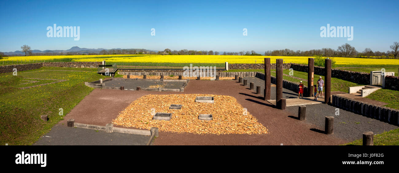 Oppidum gaulois de Corent, site archéologique, Puy de Dome, France, Europe Banque D'Images