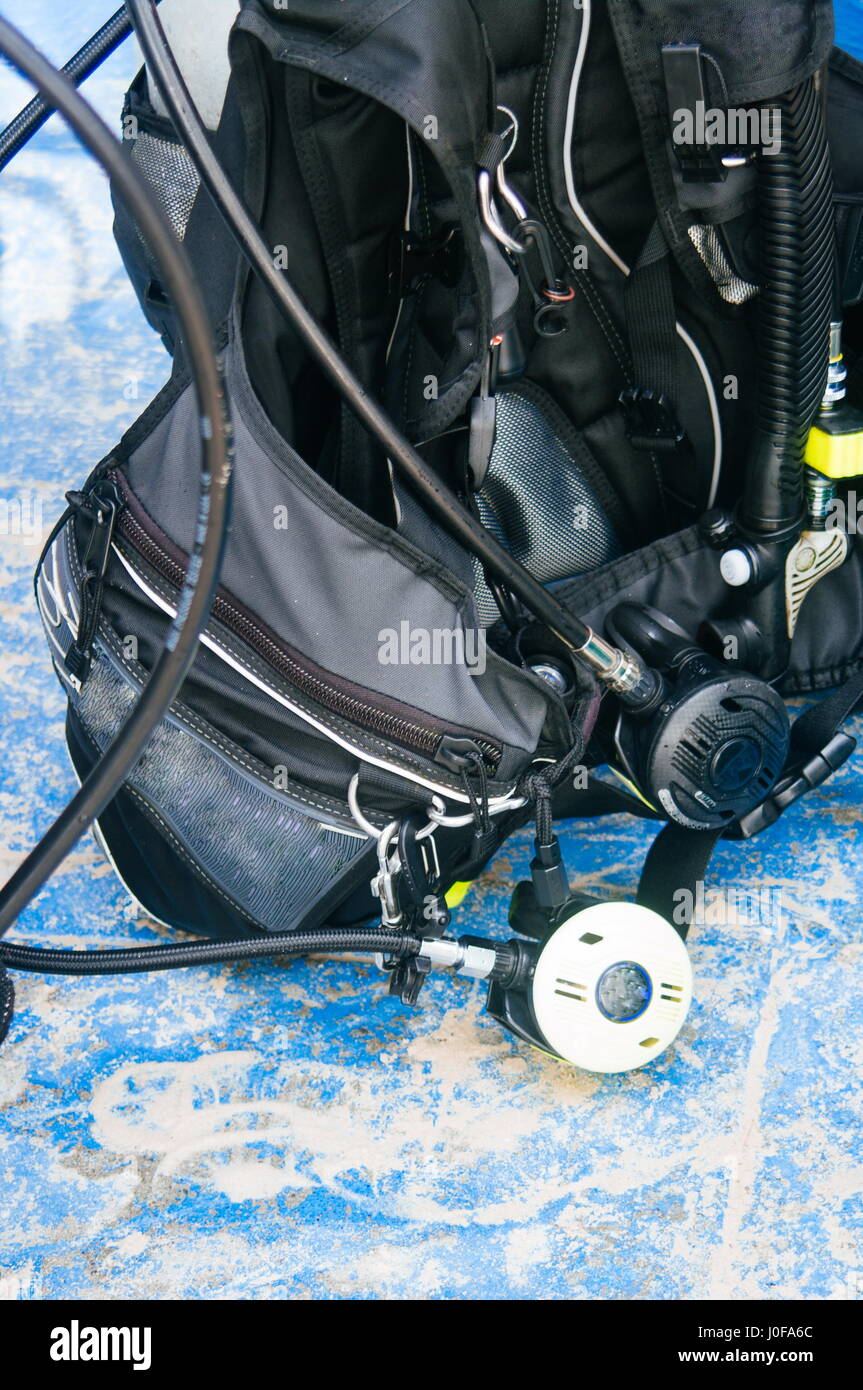 L'équipement de plongée sous-marine Banque D'Images