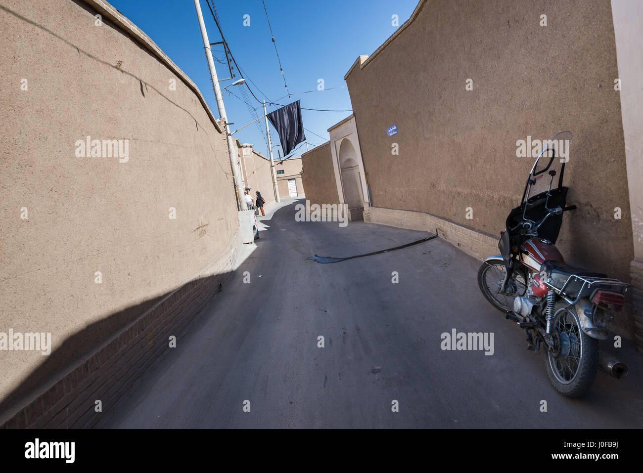 Rue étroite sur la vieille ville de Kashan, ville capitale de Kashan County d'Iran Banque D'Images