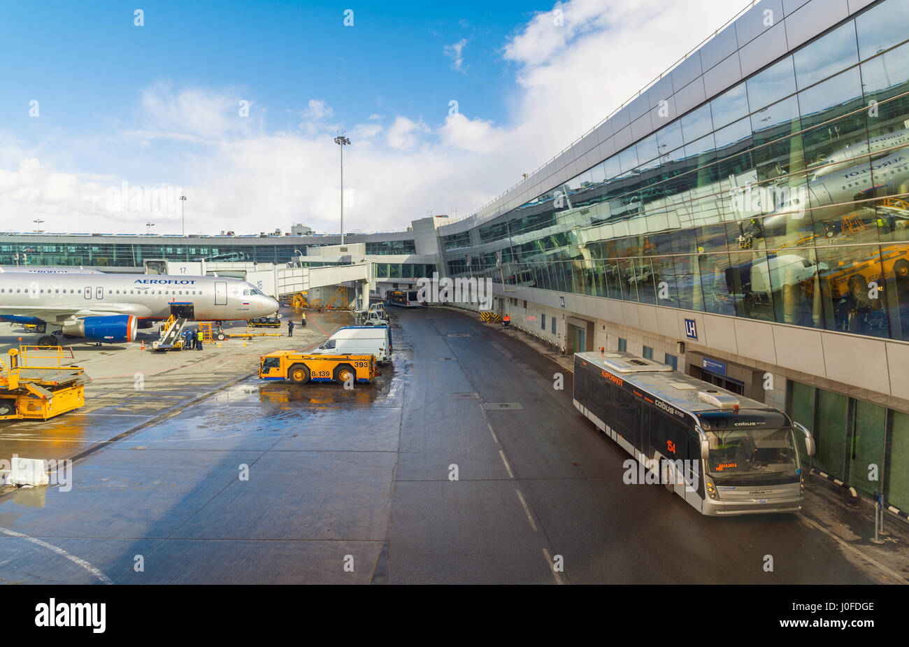 Moscou, Russie - Mars 29,2017. Zone technique dans le terminal d'aéroport Sheremetyevo Banque D'Images