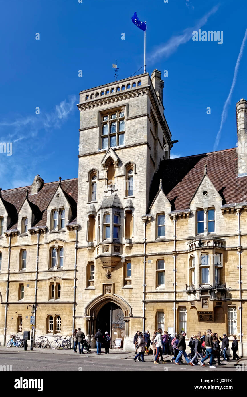 Au Balliol College, Broad Street, Oxford, Angleterre, Royaume-Uni. Banque D'Images