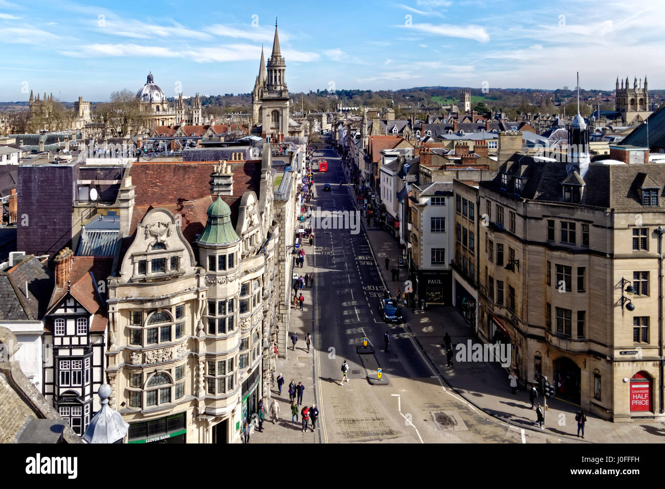 High Street, Oxford, Royaume-Uni. Banque D'Images