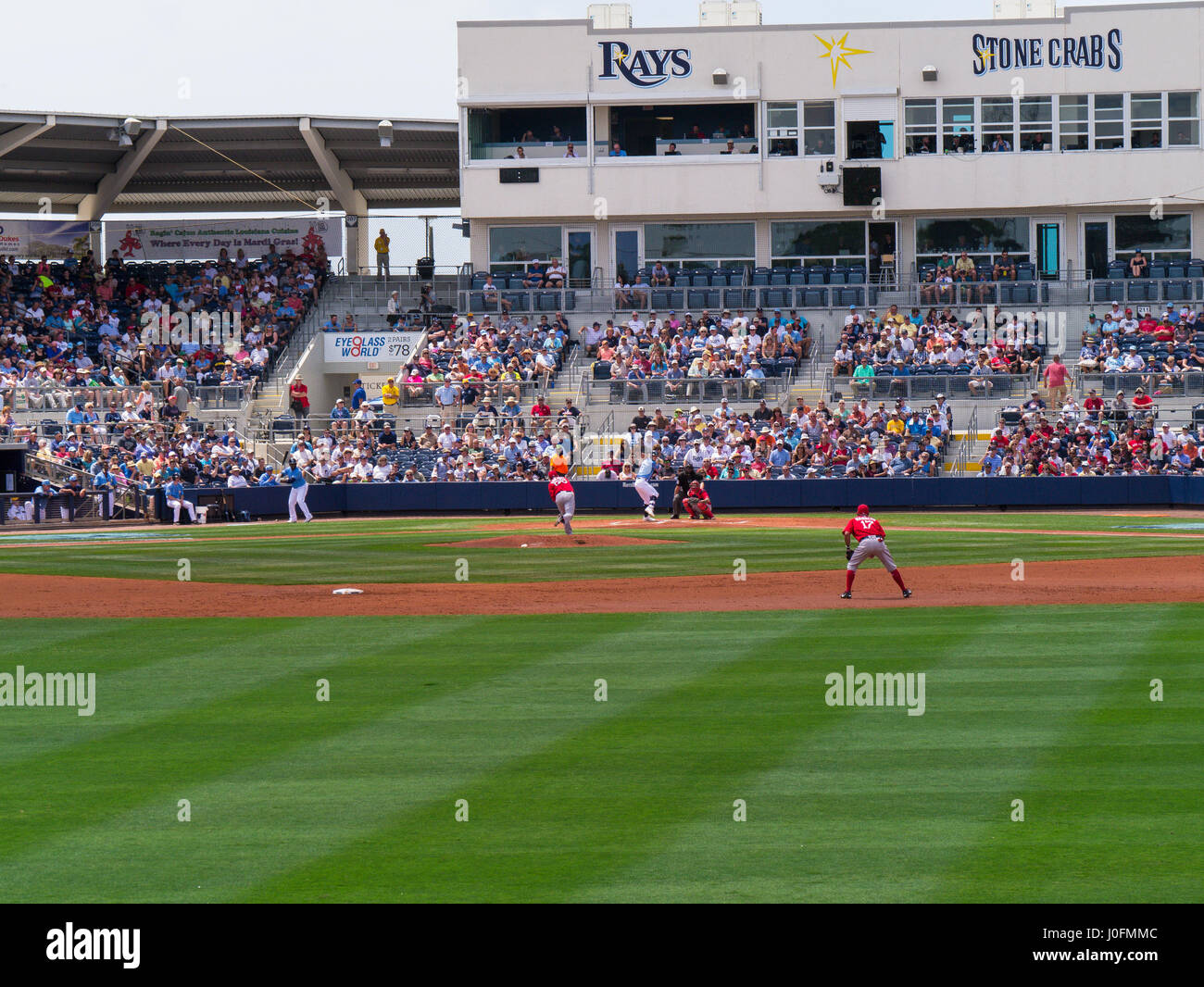 Charlotte Sports Park sur El Jobean Road (SR 776) à Port Charlotte en Floride est le lieu d'entraînement des Rays de Tampa Bay Banque D'Images