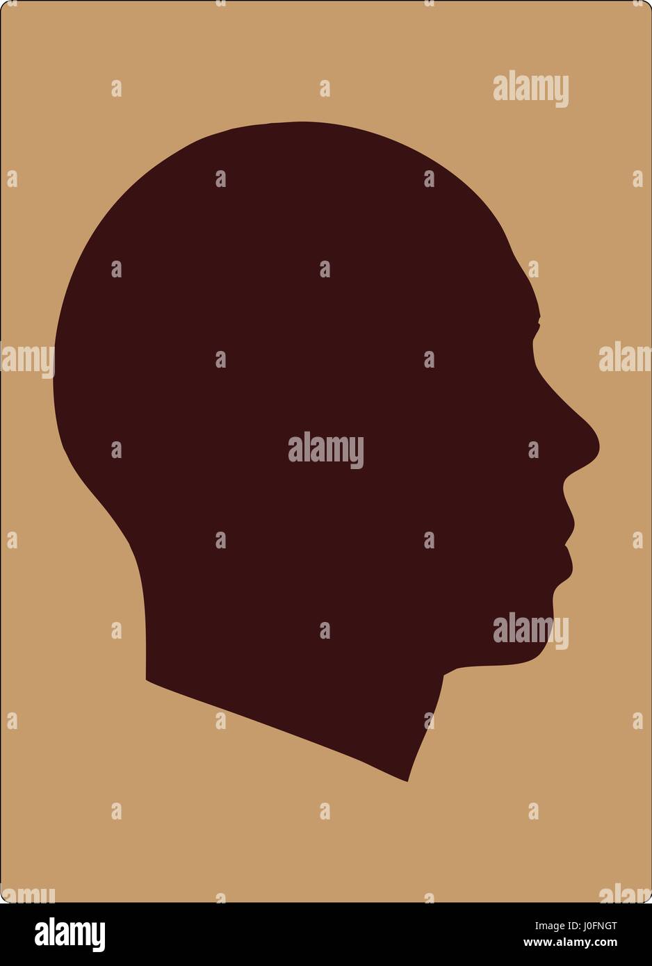 Contours vecteur pour la tête et le visage peut être utilisé en vous designes Illustration de Vecteur
