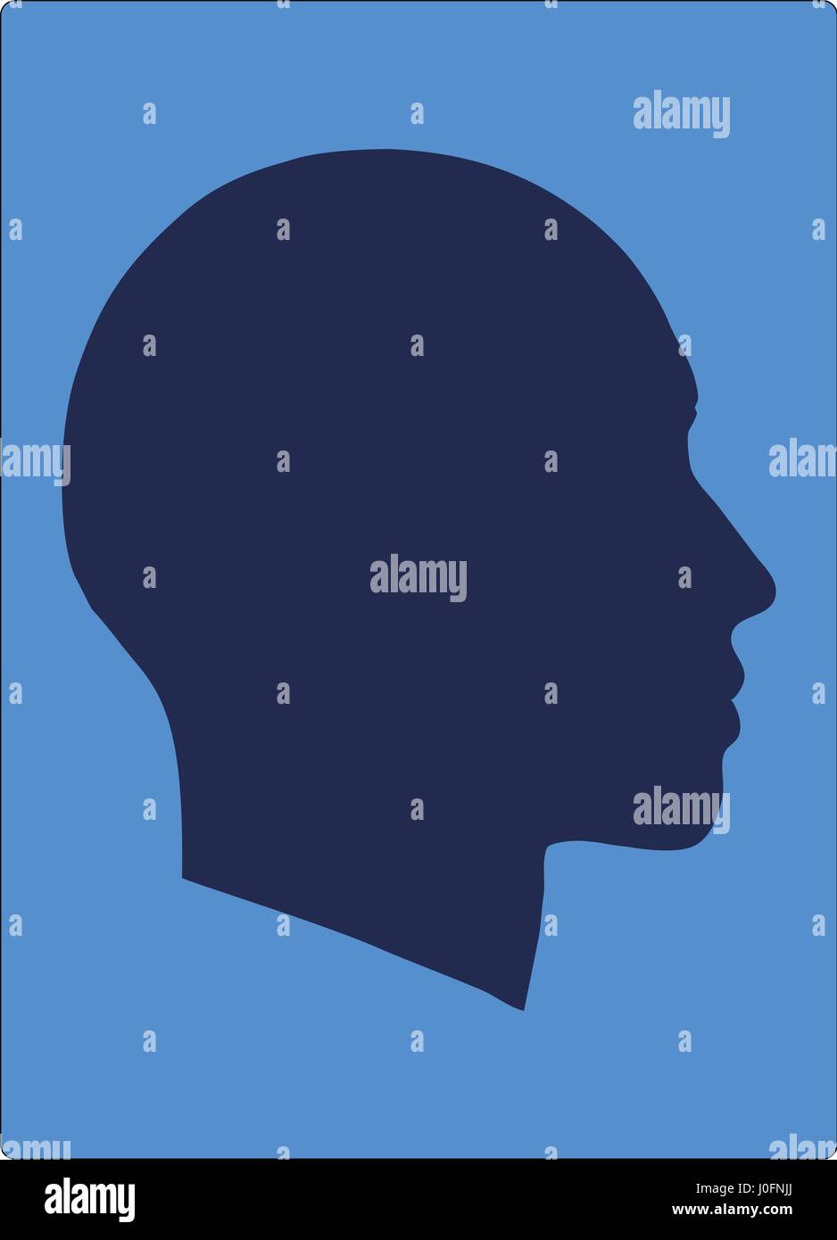 Contours vecteur pour la tête et le visage peut être utilisé en vous designes Illustration de Vecteur