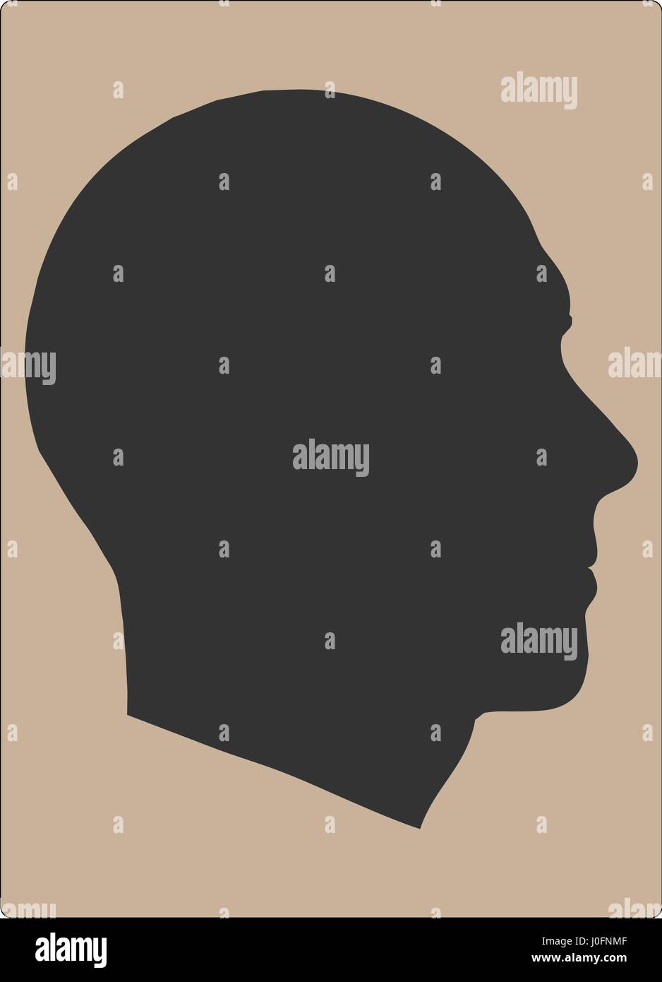 Contours vecteur pour la tête et le visage peut être utilisé en vous designes Illustration de Vecteur