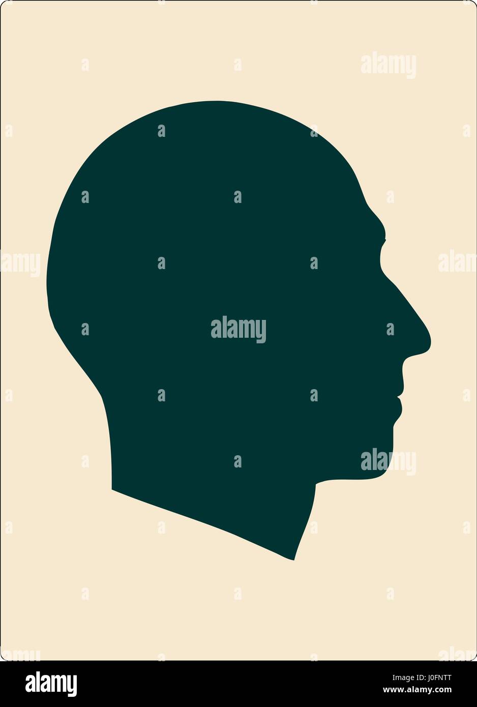 Contours vecteur pour la tête et le visage peut être utilisé en vous designes Illustration de Vecteur