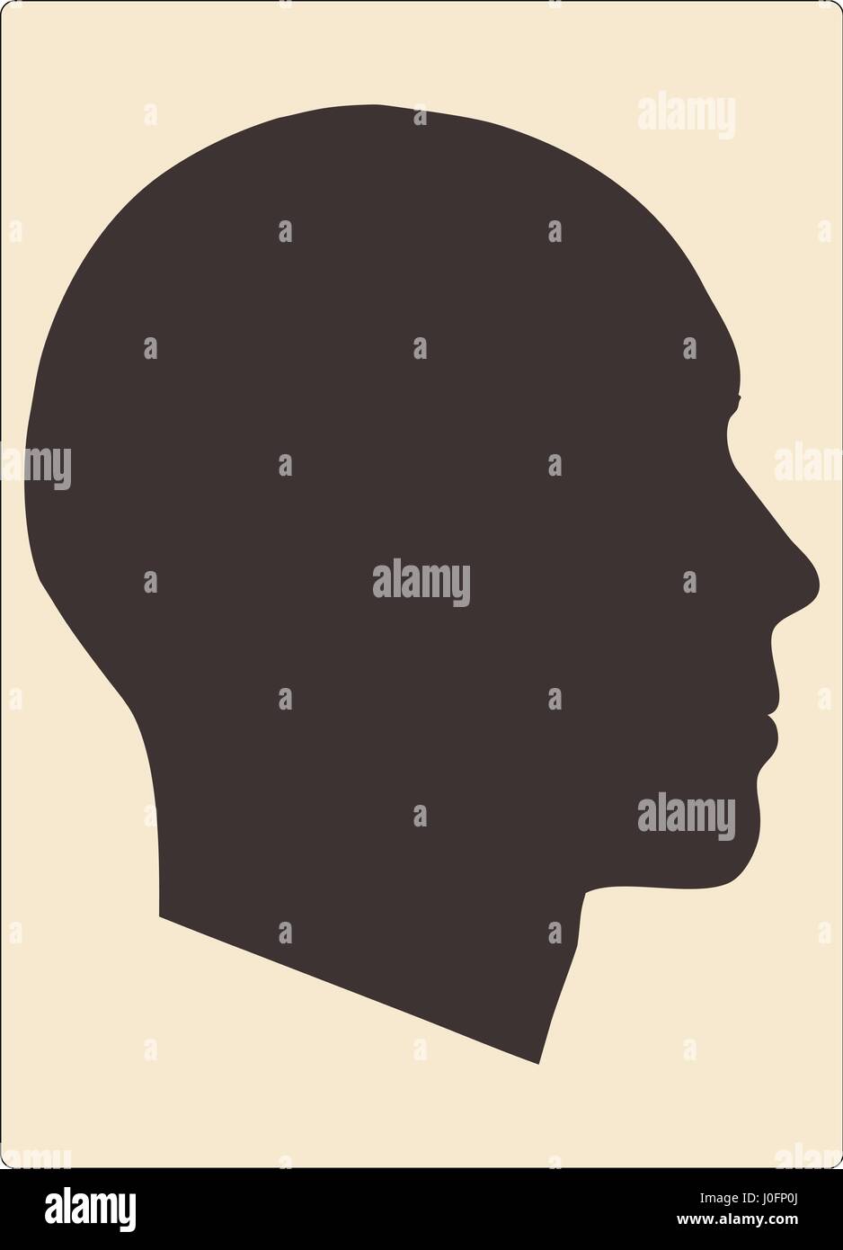Contours vecteur pour la tête et le visage peut être utilisé en vous designes Illustration de Vecteur