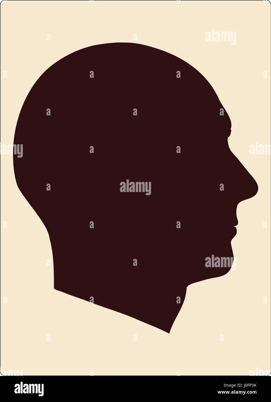 Contours vecteur pour la tête et le visage peut être utilisé en vous designes Illustration de Vecteur