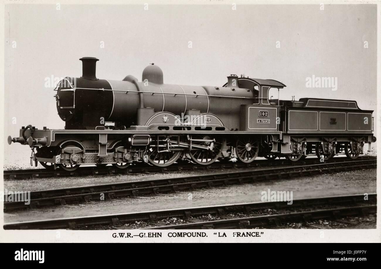 Aucune locomotive 103 : 'La France' composé de Glehn, moteur construit c1902. L'utilisation de moteurs 4 cylindres sur le GWR est venue après l'ingénieur mécanicien en chef George Jackson Warrington a succédé à William Dean en 1902. Warrington a acheté un construit D Banque D'Images