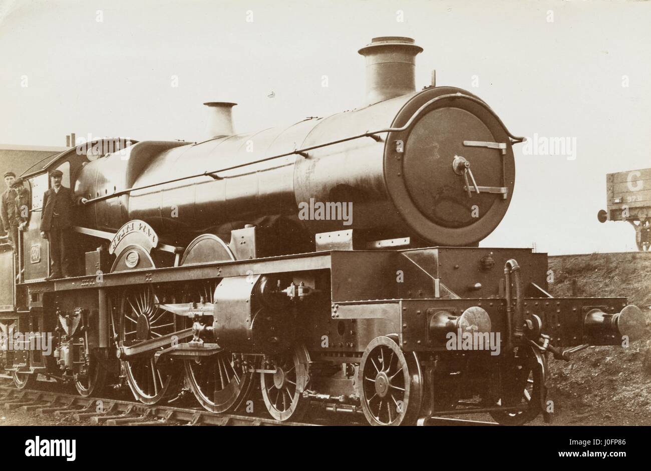 Pas de locomotive 40 : 'North Star' 2-2-2, construit R Stephenson & Co c1837. 'North Star' est arrivé à Maidenhead Bridge par barge le 28 novembre 1837 ; le 31 mai 1838, il a travaillé le premier train pour les administrateurs de la société. En 1854 il a été reconstruit avec 16in ÌÑ 18in cyli Banque D'Images