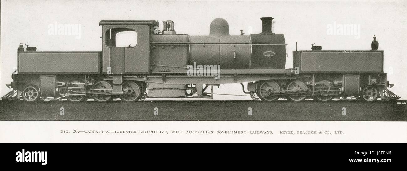 Pas de locomotive : 2-6-0 non identifiés +0-6-2 Locomotive articulée Garratt, construit par Beyer, Peacock et de l'entreprise Banque D'Images