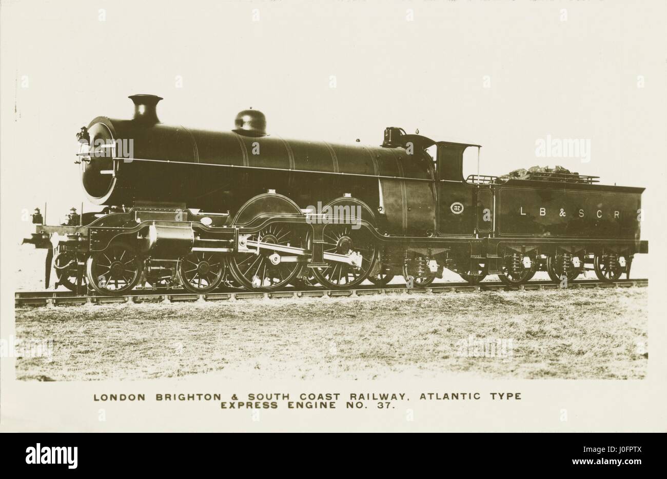 Pas de locomotive 37 : 4-4-2 Moteur Express de l'Atlantique Banque D'Images Pas de locomotive 37 : 4-4-2 Moteur Express de l'Atlantique Banque D'Images