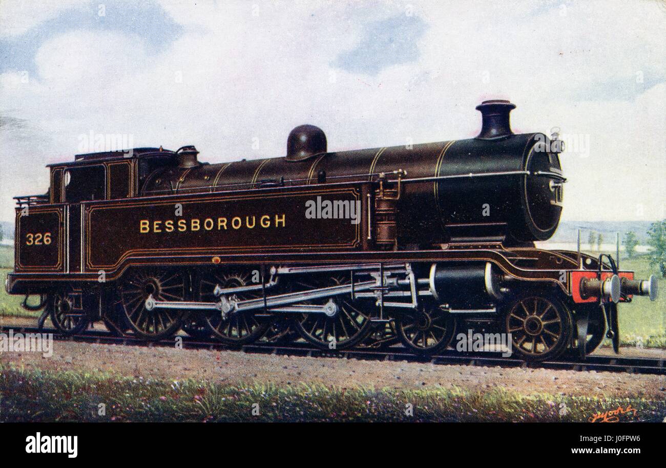 Aucune locomotive 326 : 'Bessborough' 4-6-2 locomotive Classe J construit,1910-1912, d'après une peinture par F Moore. Color Banque D'Images Aucune locomotive 326 : 'Bessborough' 4-6-2 locomotive Classe J construit,1910-1912, d'après une peinture par F Moore. Color Banque D'Images
