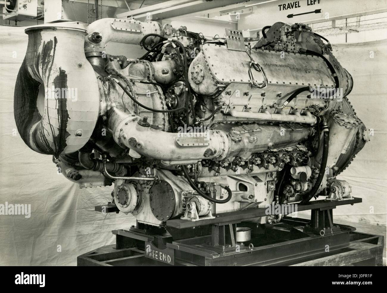 Napier Deltic MTB Marine, moteur turbo orientée grillé Banque D'Images