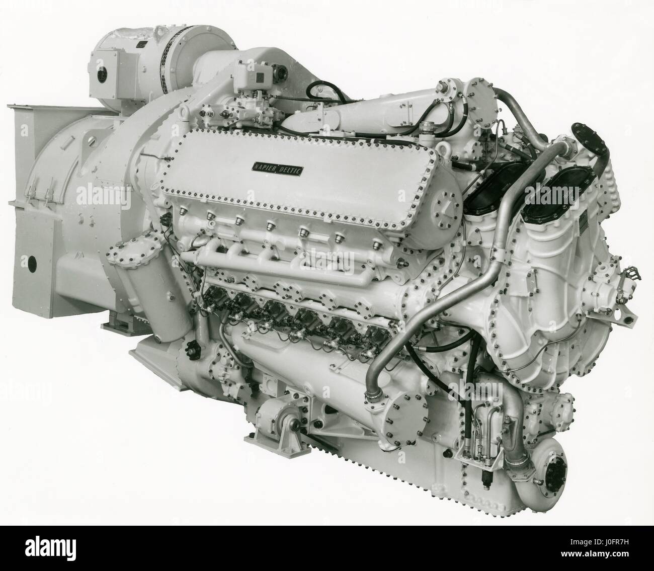 Napier D18 12A, prototype du moteur de locomotive Deltic Banque D'Images