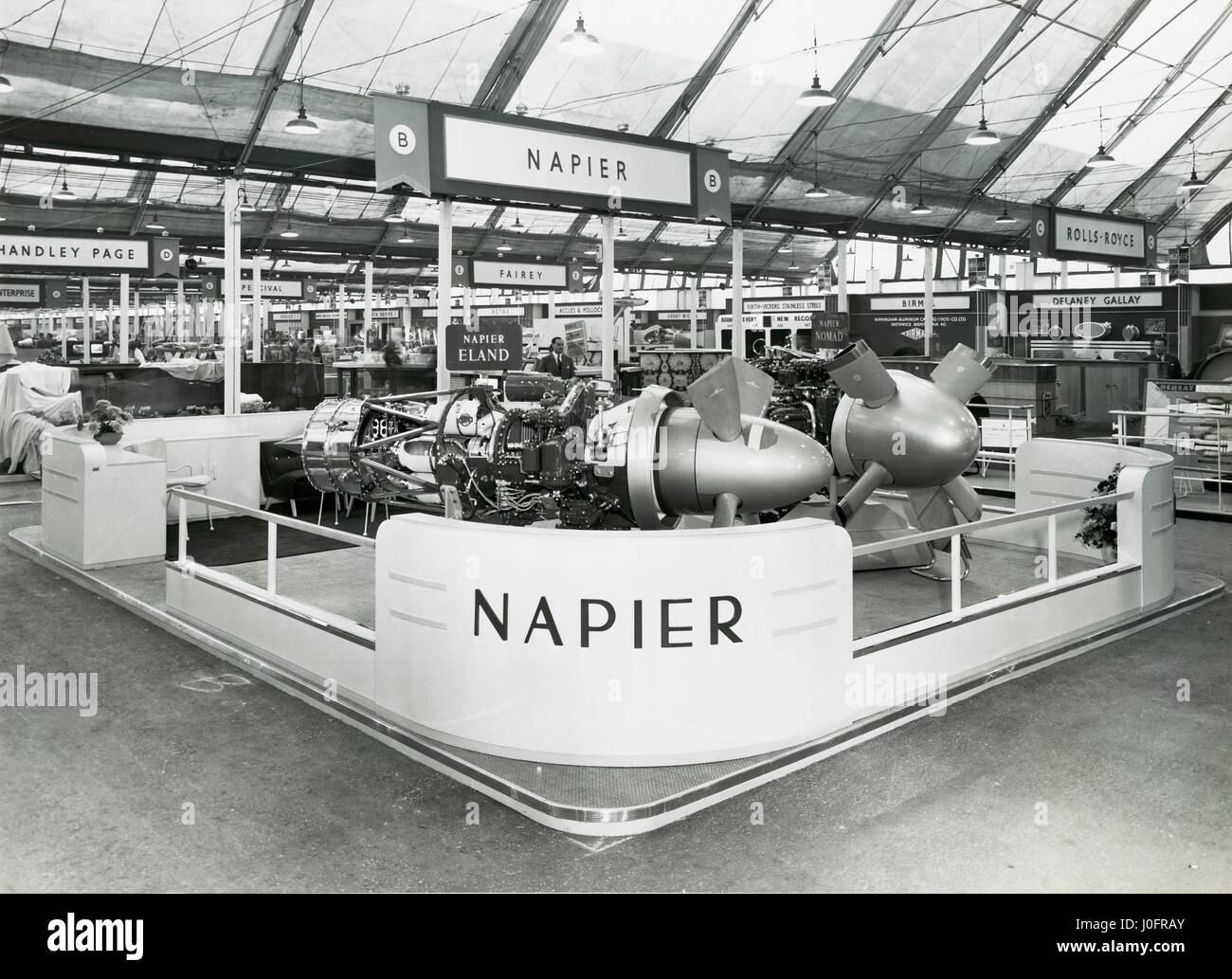 Napier Eland moteur sur l'affichage à la CCPE Farnborough afficher 1954 Banque D'Images