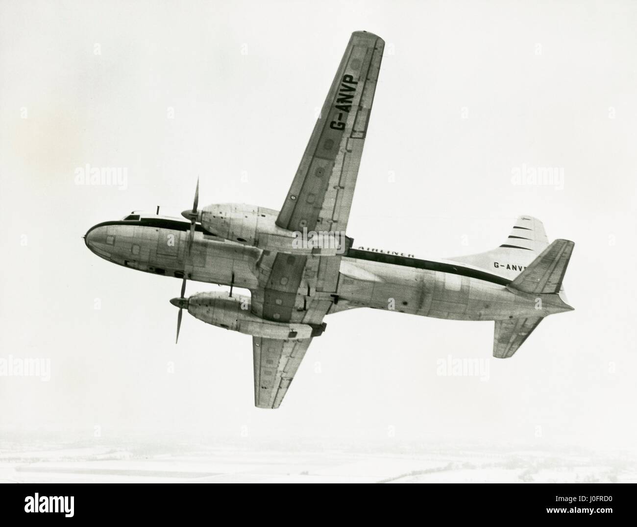 Napier Eland G avion Convair liner 340 une ANVP en vol au dessus de Bedfordshire Août 1956 Banque D'Images