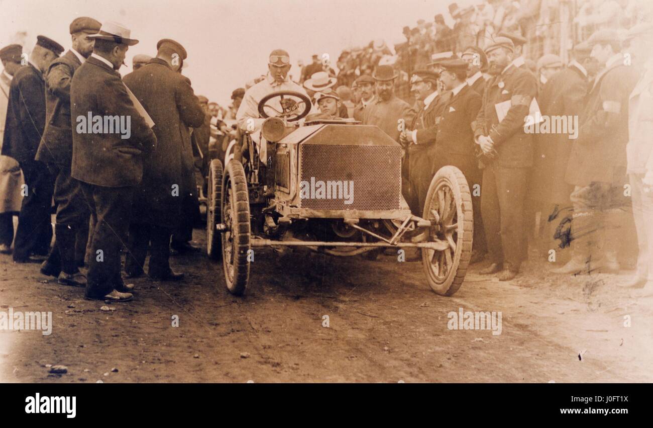 4ème Trophée Gordon Bennett 1903, Charles Jarrott conduisant un Napier pour la Grande-Bretagne Banque D'Images